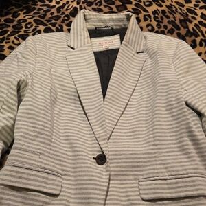Merona Women's Light Gray Striped Blazer